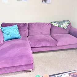 Purple Sectional Couch – $90 (Must Pick Up)