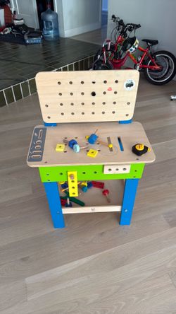 Hape kids wood work bench