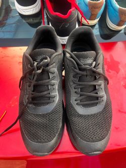 TredSafe Men's Sneaker Lace Up Low Top Mesh Solid Black Athletic