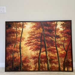 Woodland Fall Painting, 49” x 37”