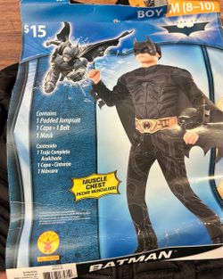 Kids boy size 8-10  The Dark Knight Trilogy Batman Costume