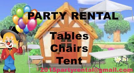 Tables,chairs,tent