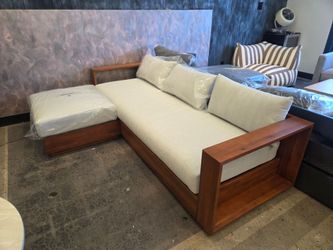 Brand New West elm dupe Outdoor Sofa / ottoman - sectional with reversible ottoman