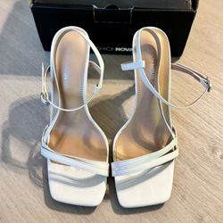 Fashion nova white heels