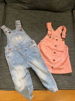 OSHKOSH 12 M BABYGIRL OVERALLS