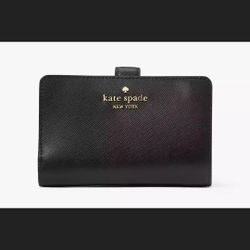 Kate Spade New York Black Leather Bi Fold Wallet