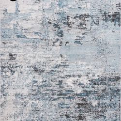 Large 9x12 Blue Area Rug – Modern Pattern, Excellent Condition