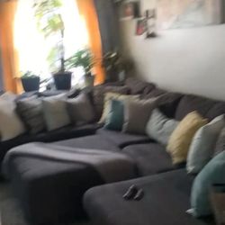 Barely Used  Gray Sectional 