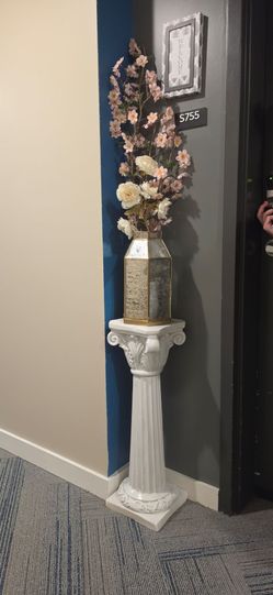 White wedding pillar $25 each