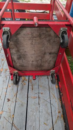 Heavy Duty Metal Cart With Centrel Rail