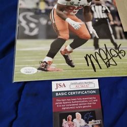 Myles Garrett Signed Autograph Jsa Coa 8x10 Photo Cleveland Browns 