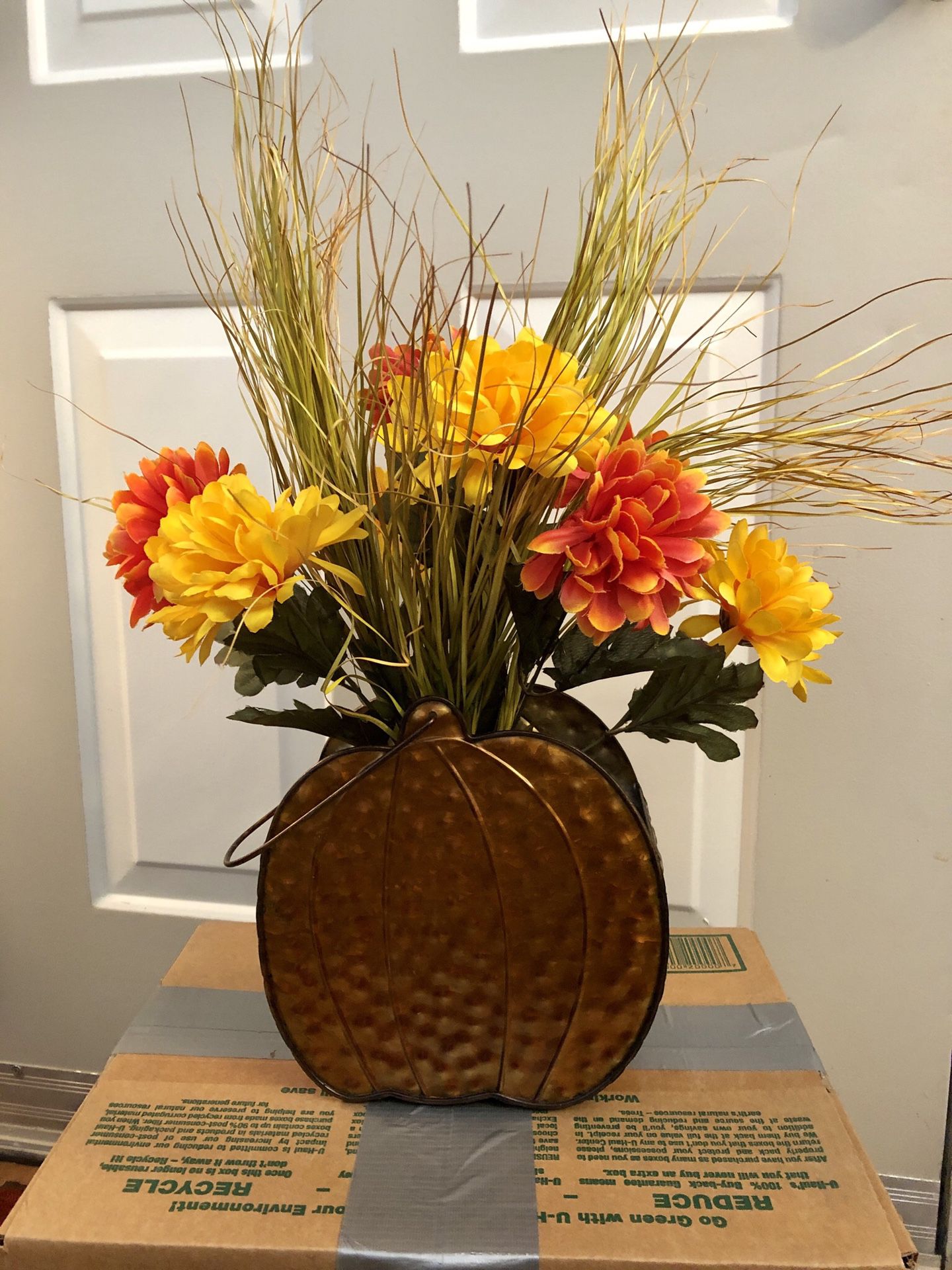 Fake flower arrangement