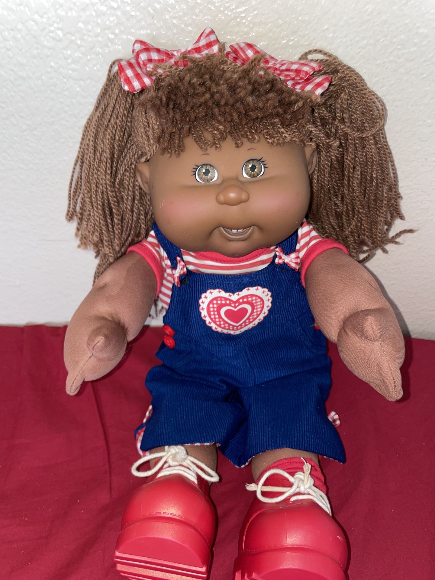 African American CPK Cabbage Patch Kids Girl Long Brown Hair Brown Eyes Doll