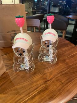 Pink bear cups