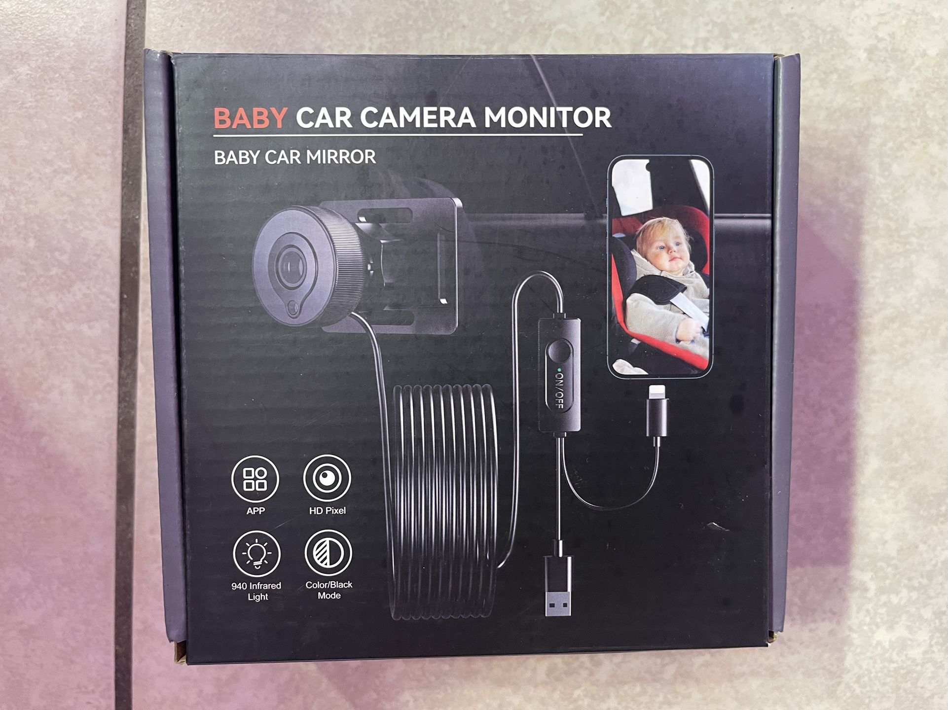 Baby Car Camera Monitor Easy Install 