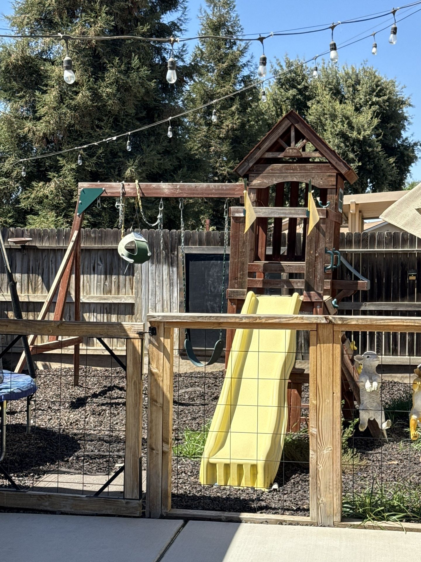 Wooden Backyard Discovery Swing Set