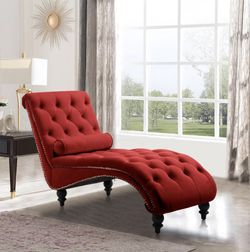 Red Chaise Lounge Chair