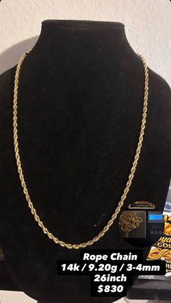14k Rope chain thick