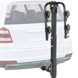 BRAND NEW $45 Tilt Folding 2-Bike Hitch Mount Rack Bicycle Carrier for 2” Hitch w/ Straps 70 lbs Max