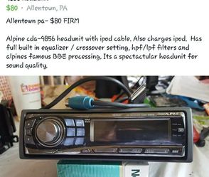 Alpine headunit