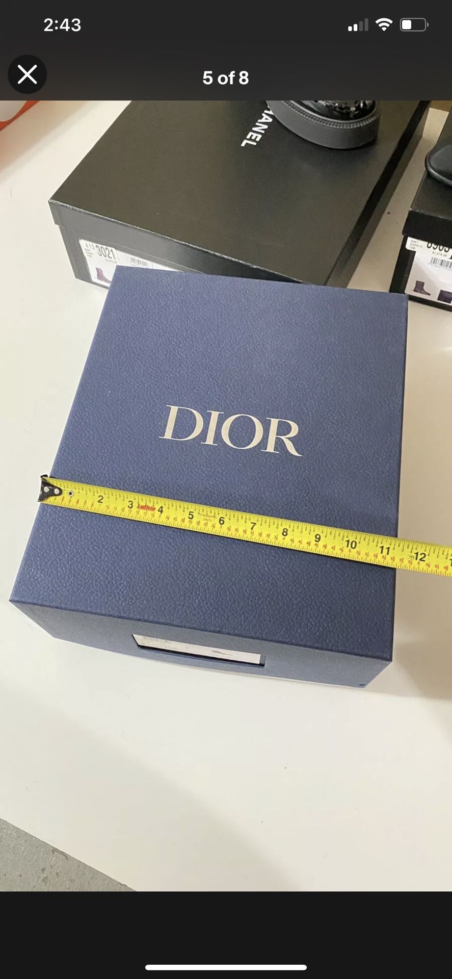 Dior Limited Shoe Gift Storege Box W/Tissue Invoice Card Thank You Letter