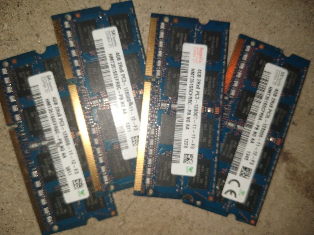 Sk Lynx Laptop Ddr3 4gb 12800s 4 Pieces