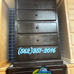 Five drawer dresser black chest new cajonera comoda de pino