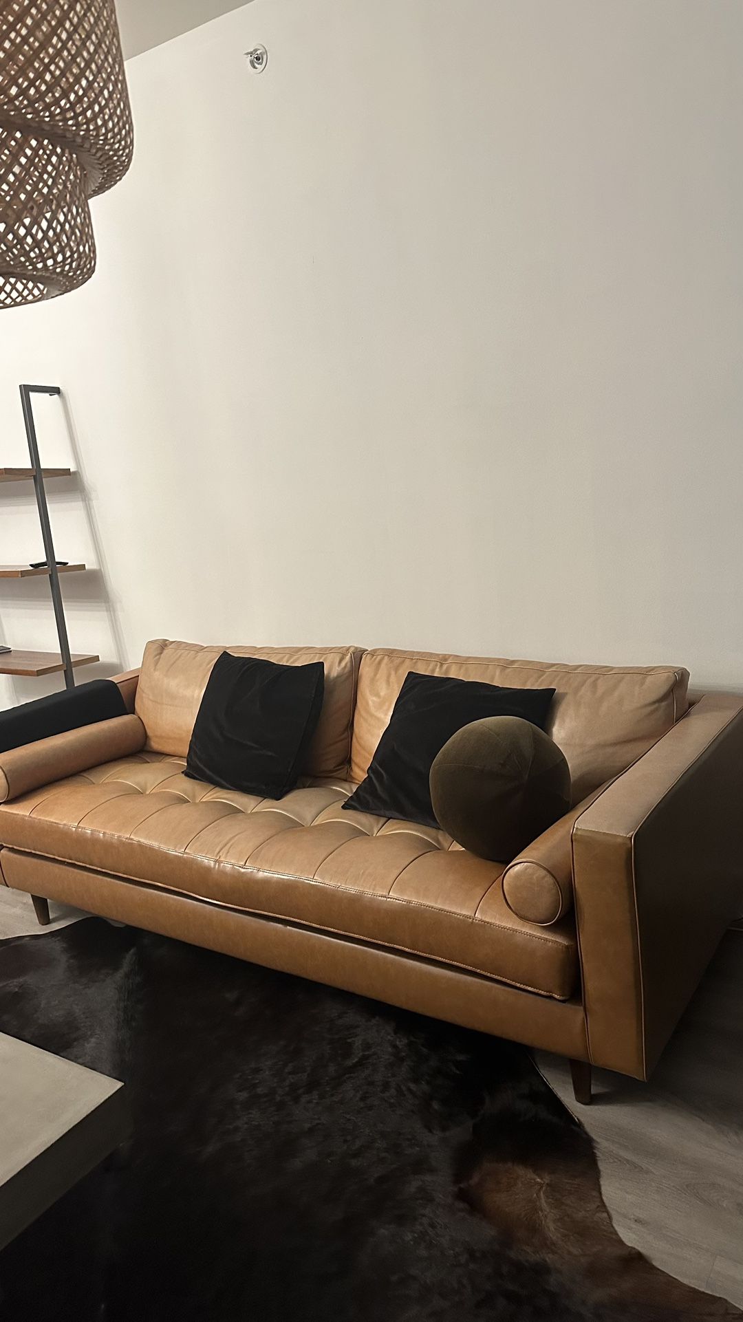 Modani Leather Tan Sofa