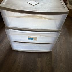 3 Drawer Plastic Storage Unit