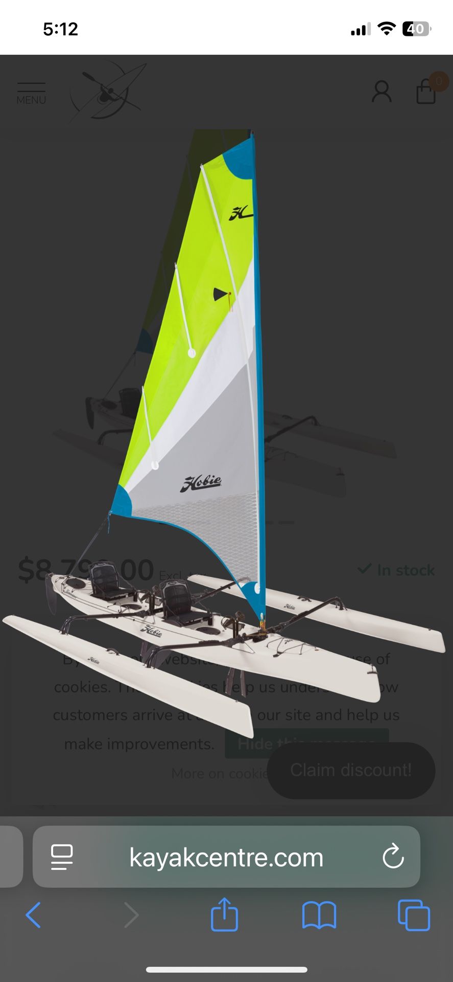 2022 HOBIE cat Mirage Tandem Plus Trailer