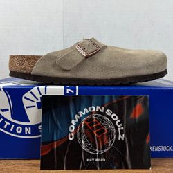 Birkenstock Boston Soft Footbed Suede Taupe 0560771 Size 40EU/7M/9W Brand New