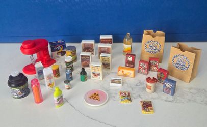 Collection of Miniature Toy Groceries