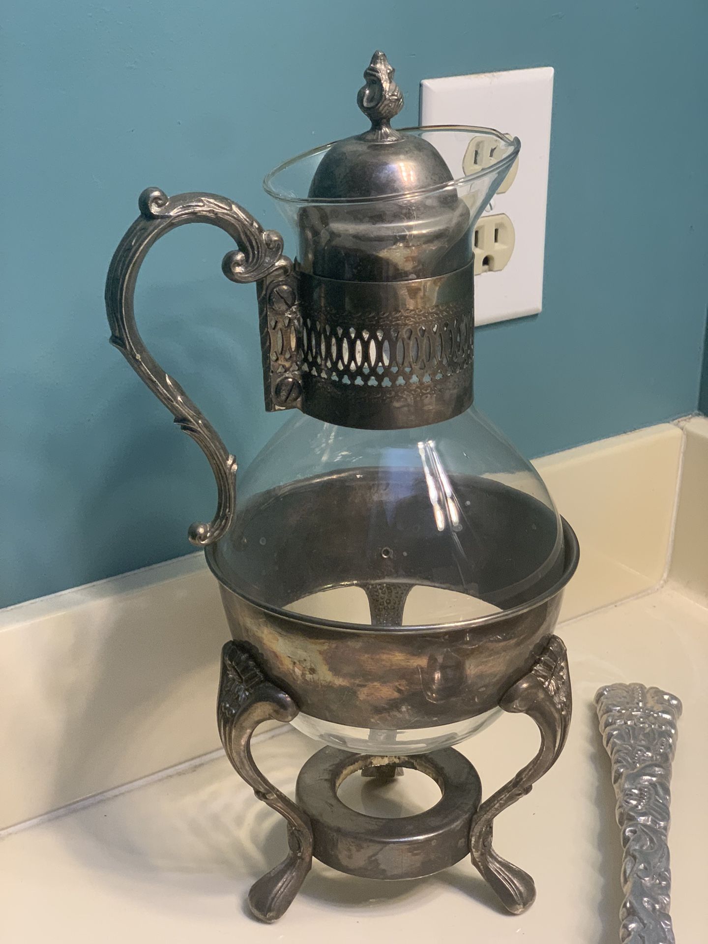 Vintage Pitcher/spoon And Fork