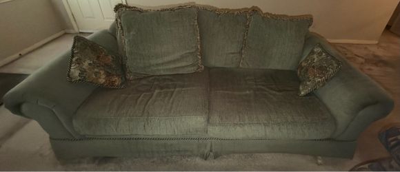 Green Pillowback Sofa