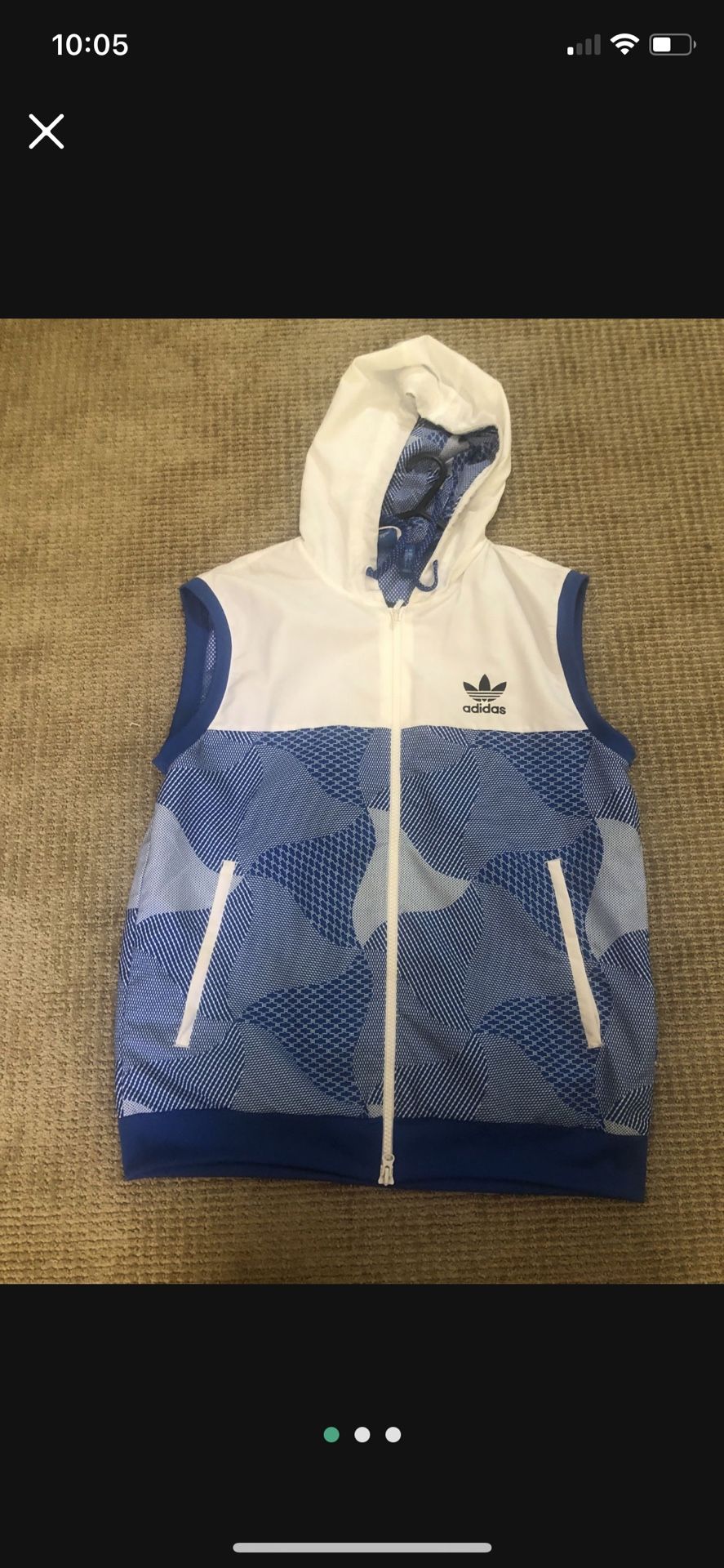 Adidas sleeveless zip hoody, BRAND NEW UNUSED