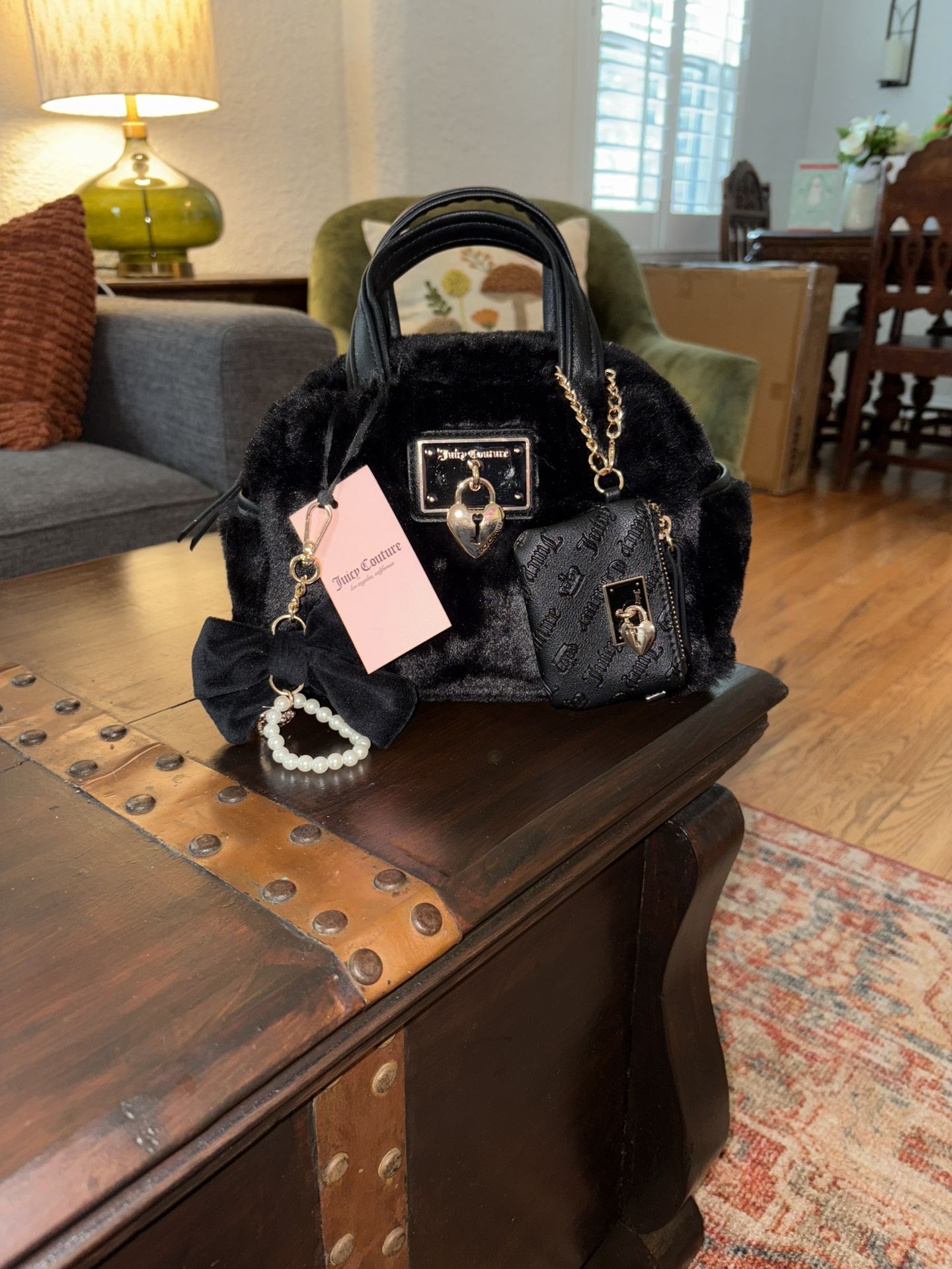 Juicy Couture Liquorice Fur Duffle Set