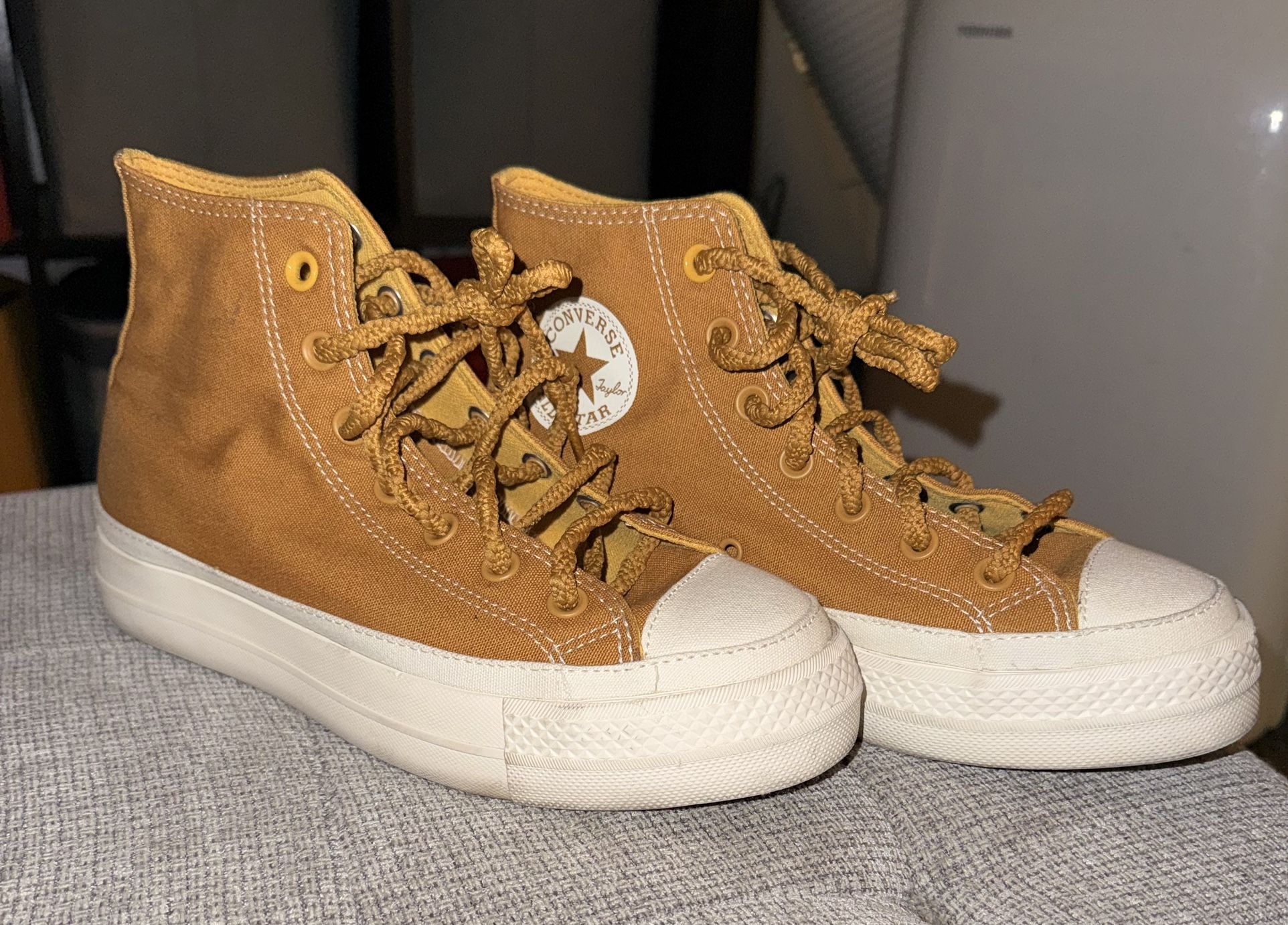 Mustard High Top Converse