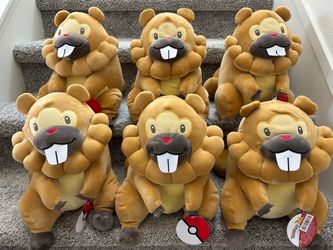 Pokemon Round1 Exclusive Bidoof Plush New With Tags