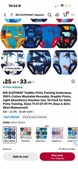 Potty training underwear