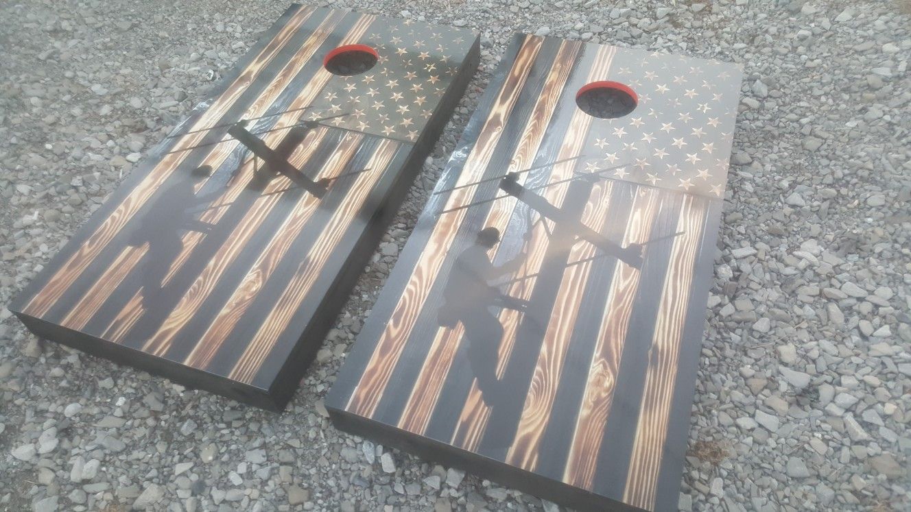 Custom Corn hole Boards with matching bags