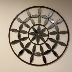 Glass Mandala  Metal Wall Decor