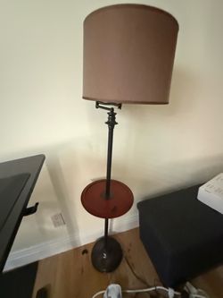 Floor Lamp with Side Table