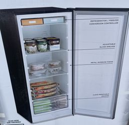 Vissani 7.1 cu. ft. Manual Defrost Convertible Upright Freezer in Stainless Steel Look