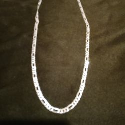 925 Italy Silver Diamond Cut Figaro Chain (#236)