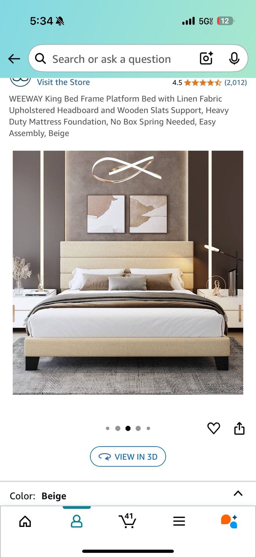 King Frame Platform Bed