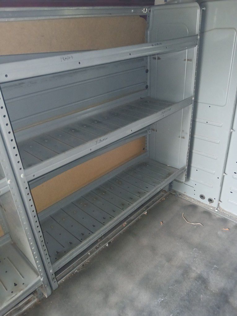 van shelving nissan nv2500 shelves ford E250 chevy contractor best used shelf $200/each