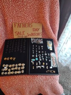 Watches, bracelets, Goth rings ,baby bamboo plants