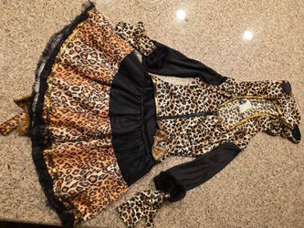 Girls Leopard Print Halloween Costume Dress