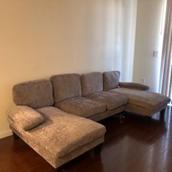 6 feet u shaped sectional Sofa 105 inch with double Chaises