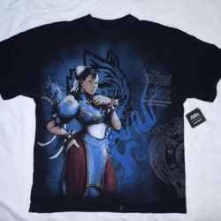 Darc Sport Capcom Street Fighter Chun-Li Graphic Tee Black Size Large